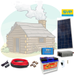 Fotovoltaický ostrovní systém 130Wp, baterie 80Ah, měnič 12/230V