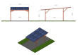Carport RC1- SINGLE | Prístrešok pre 1 parkujúce vozidlo s dobíjaním solárnou energiou