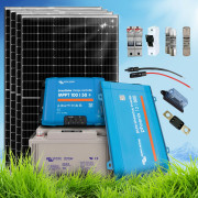 1520 Wp | Fotovoltaický ostrovní systém 24V 220Ah s baterií Victron s měničem napětí na 230V bez konstrukce