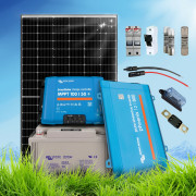380 Wp | Fotovoltaický ostrovní systém 12V 220Ah s baterií Victron s měničem napětí na 230V bez konstrukce