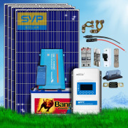 1540 Wp | Fotovoltaický ostrovní systém 24V 230Ah s baterií Energy Bull a měničem napětí na 230V bez konstrukce