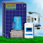 855 Wp | Fotovoltaický ostrovní systém 24V 220Ah s baterií Victron s měničem napětí na 230V bez konstrukce