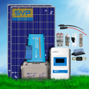 570 Wp | Fotovoltaický ostrovní systém 12V 220Ah s baterií Victron s měničem napětí na 230V bez konstrukce