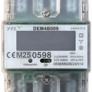 Elektroměr DEM4B009 0,25–80A | třífázový DIN | MID / CZ CEJCH | zpětná brzda pro FVE