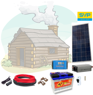 12V DC / 230V AC Fotovoltaický ostrovný systém 115Wp 80Ah