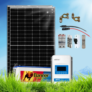 760 Wp | Fotovoltaický ostrovný systém 12V s batériou 230Ah bez konštrukcie