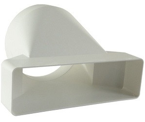 Prechod štvorhran kruh, 125/60x200 mm