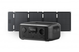 EcoFlow RIVER 3 UPS + 45W skladací solárny panel (USB-C) – prenosná záložná energia s vysokou účinnosťou