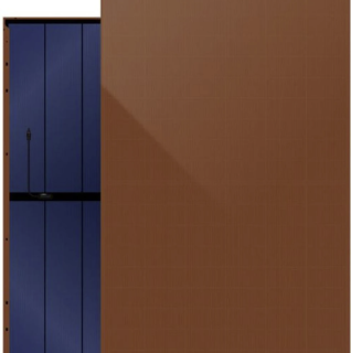 DAH Solar Terracotta 400 W - oranžovo-hnedý bifaciálny panel, N-type, half-cells, 0BB