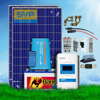 570 Wp | Fotovoltaický ostrovní systém 12V 230Ah s baterií Energy Bull a měničem napětí na 230V bez konstrukce