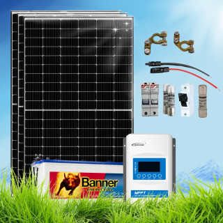 1140 Wp | Fotovoltaický ostrovní systém 24V 230Ah Banner bez konstrukce