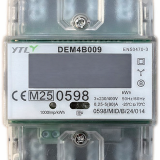 Elektroměr DEM4B009 0,25–80A | třífázový DIN | MID / CZ CEJCH | zpětná brzda pro FVE