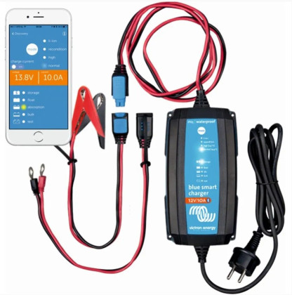 Nabíječka baterií BluePower 24V/5A IP65+DC konektor