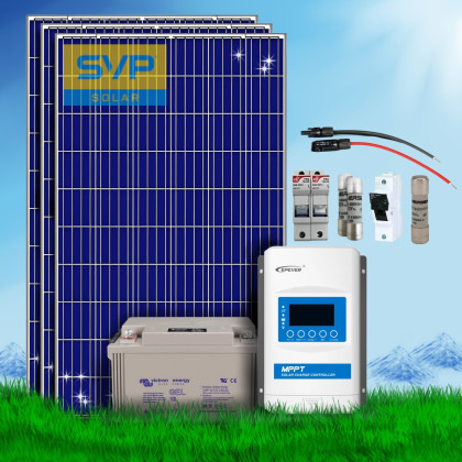 855 Wp | Fotovoltaický ostrovný systém 24V 220Ah (Victron Gel) bez konštrukcie