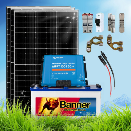 1140 Wp | Fotovoltaický ostrovný systém 24V 230Ah Banner bez konštrukcie