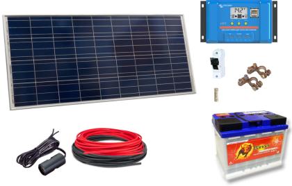 Fotovoltaický ostrovní systém 130Wp, 12V, baterie 80Ah