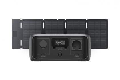 EcoFlow RIVER 3 UPS + 45W skládací solární panel (USB-C) – přenosná záložní energie s vysokou účinností