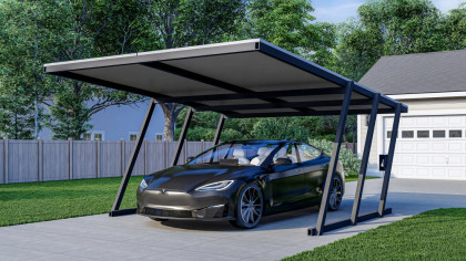 Carport RC2- SINGLE | Prístrešok pre 1 parkujúce vozidlo s dobíjaním solárnou energiou
