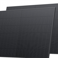 EcoFlow sada 2× 400W rigidných solárnych panelov – monokryštalické FV panely s celkovým výkonom 800 W