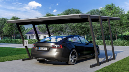Carport RC2- DOUBLE | Přístřešek pro 2 parkující vozidla s dobíjením solární energií