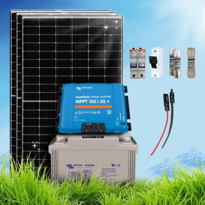 1140 Wp | Fotovoltaický ostrovný systém 24V 220Ah s batériami Victron Gel (bez konštrukcie)