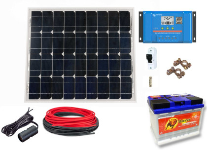 Fotovoltaický ostrovní systém 60Wp, 12V, baterie 60Ah