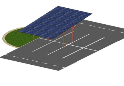 Carport IC- MULTI | Prístrešok pre 4 parkujúce vozidlá s dobíjaním solárnou energiou