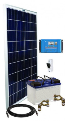 Fotovoltaický ostrovní systém 375 Wp 12V s baterií 220Ah a bez konstrukce