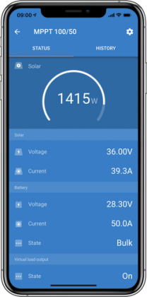 MPPT SMART solárny regulátor Victron Energy 60A 150V Tr status