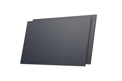 EcoFlow sada 2× 450W rigidných solárnych panelov – monokryštalické FV panely s celkovým výkonom 900 W