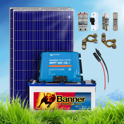 570 Wp | Fotovoltaický ostrovný systém 12V 230Ah (Banner Energy Bull) bez konštrukcie