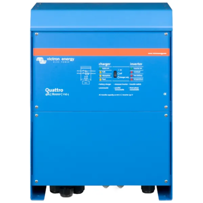 Menič/nabíjač Victron Energy Quattro 48V/8000VA/110A-100A/100A | Profesionálny hybridný invertor s dvoma AC vstupmi