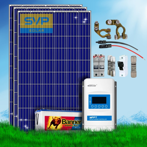 855 Wp | Fotovoltaický ostrovný systém 24V 230Ah bez konštrukcie