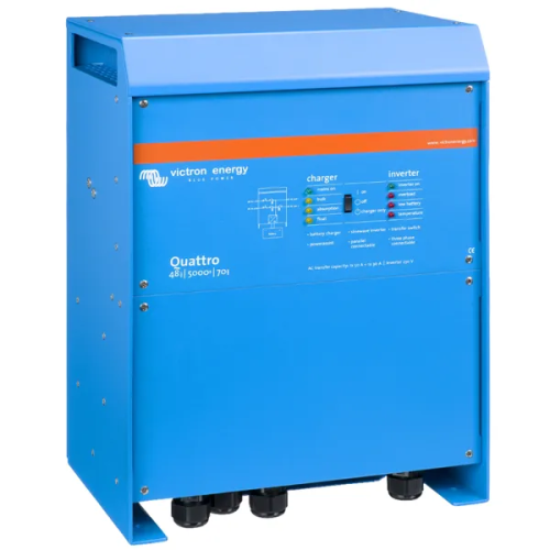 Menič/nabíjač Victron Energy Quattro 48V/5000VA/70A-100A/100A | Profesionálny hybridný invertor s dvoma AC vstupmi