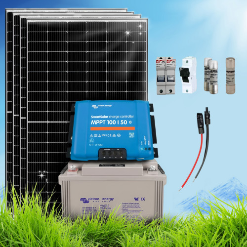 1520 Wp | Fotovoltaický ostrovný systém 24V 220Ah s batériami (Victron Gel) bez konštrukcie