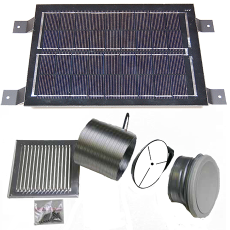 SolarVenti odvetrávacia sada, 6 W panel