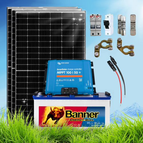 1140 Wp | Fotovoltaický ostrovný systém 24V 230Ah Banner bez konštrukcie