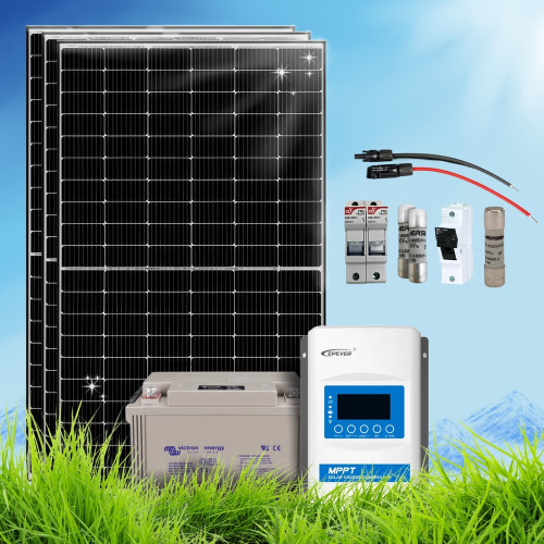 1140 Wp | Fotovoltaický ostrovní systém 24V 220Ah s bateriemi Victron Gel (bez konstrukce)
