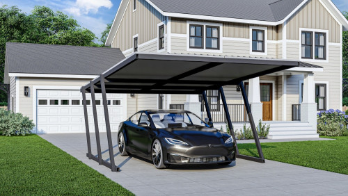 Carport RC2- DOUBLE | Přístřešek pro 2 parkující vozidla s dobíjením solární energií