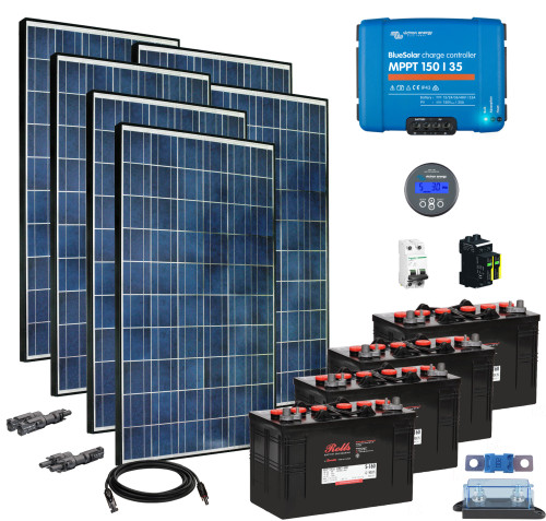 48V Fotovoltaický ostrovní systém 1680Wp (MPPT)