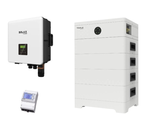SOLÁRNÍ SESTAVA | SolaX X3 Hybrid 15.0 G4 PRO + HS51 30.6 kWh – třífázový hybridní fotovoltaický set s baterií a měřením