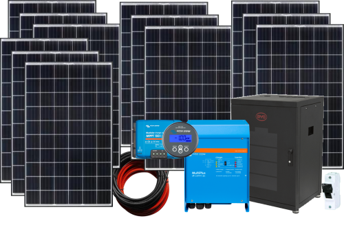 48V DC / 230V AC Fotovoltaický ostrovní systém 3360 Wp (MPPT)