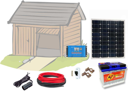 Fotovoltaický ostrovní systém 60Wp, 12V, baterie 60Ah