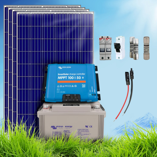 1140 Wp | Fotovoltaický ostrovný systém 24V 220Ah (Victron Gel) bez konštrukcie