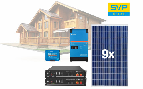 48V DC / 230V AC Fotovoltaický ostrovní systém 2565 Wp