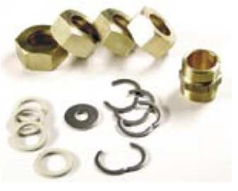 Sada 4 ks matic, měsíčků, těsnění s pertlovacím niplem 3/4“ pro trubku DN 16