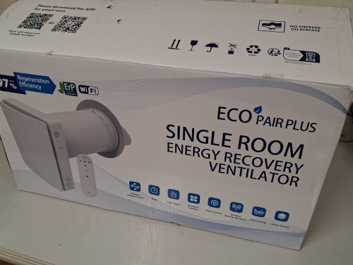 EcoPair Plus ERV WiFi CO₂/Teplota 160 mm – ROZBALENO / ZÁNOVNÍ STAV