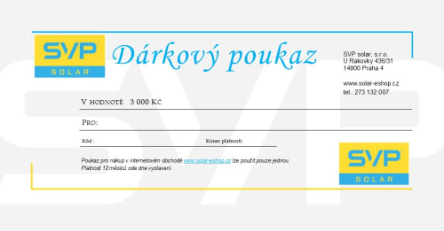 Dárkový poukaz 3000 Kč