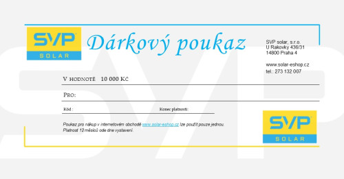 Dárkový poukaz 10000 Kč