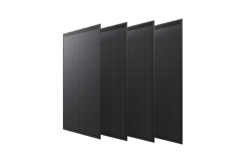 EcoFlow sada 4× 250W rigidných solárnych panelov – monokryštalické FV panely s celkovým výkonom 1 000 W